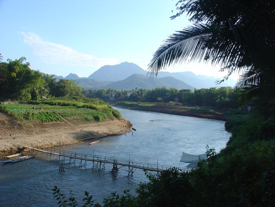 Aussicht auf den Nam Kahn River.