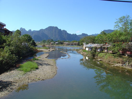 Aussicht von einer Bruecke.