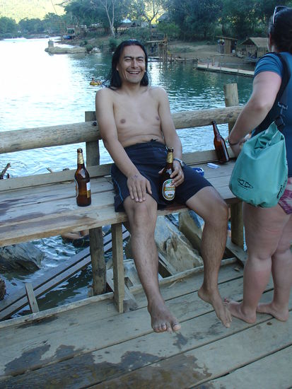 Juan der Kolumbier nach dem letzten Swing... auch er hatte glueckgefuehle !