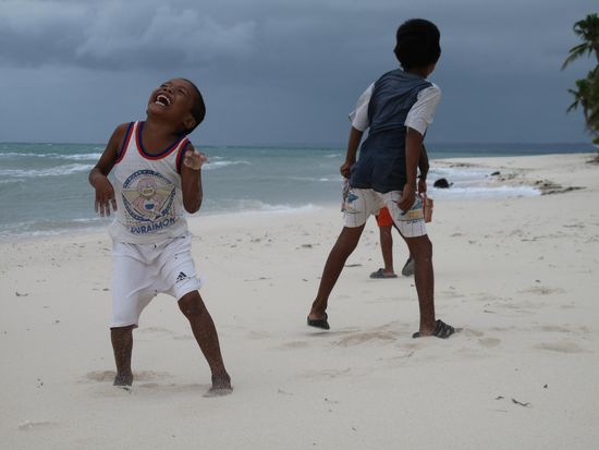 Aber die einheimischen Kinder hatten trotzdem ihren Spass...