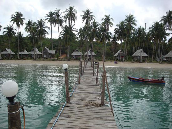 Vor der Abfahrt... noch ein letzter Blick zurueck auf unser Bungalow !