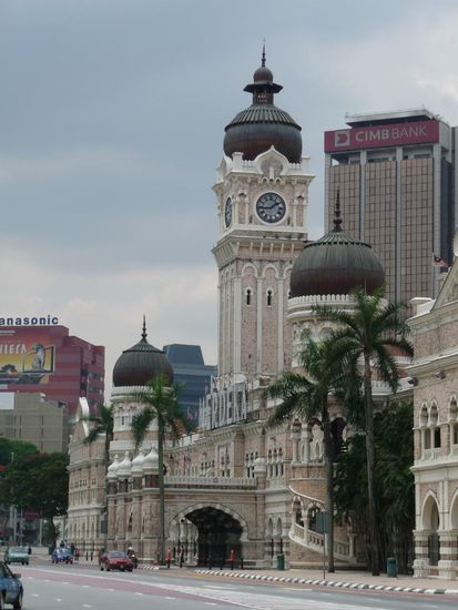 Merdaka Square... hier wurde 1957 aufgrund der erlangten Unabhaengigkeit zum ersten mal die malaysische Fahne gehisst.
