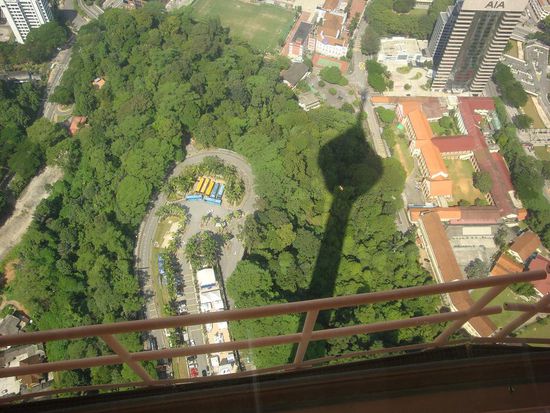 So sah es aus wenn man herunter blickte...