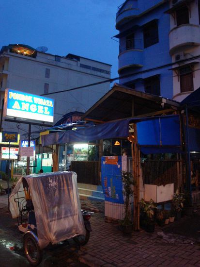 Unser erste Unterkunft in Sumatra... "Angel Hotel".