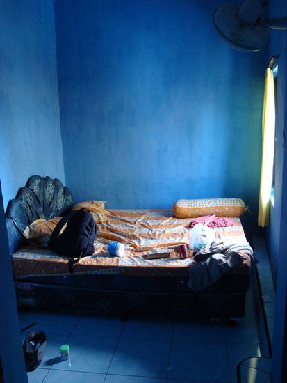 Und so sah unser Hotelzimmer aus... 3 CHF pro Person, das geht wohl in Ordnung !