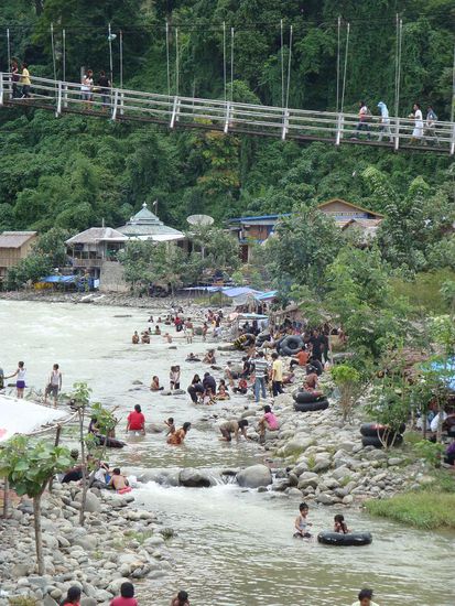 Am Wochenende wimmelte es nur so von Einheimischen...