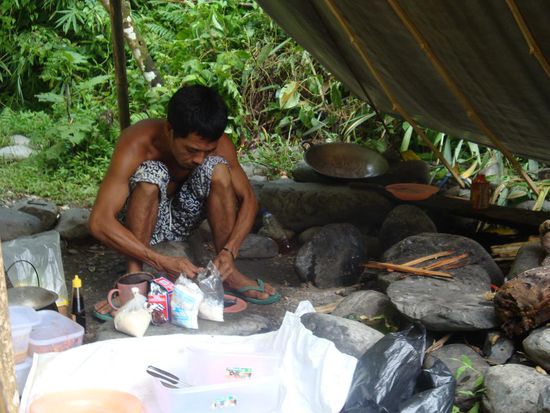 Hier wurde von unserem Koch ein wirklich leckeres Abendessen zubereitet...