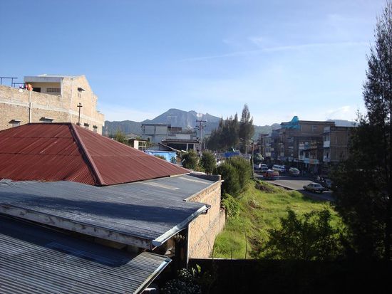 Sicht am Morgen von unserem Balkon auf den Vulkan... das Wetter war perfekt !