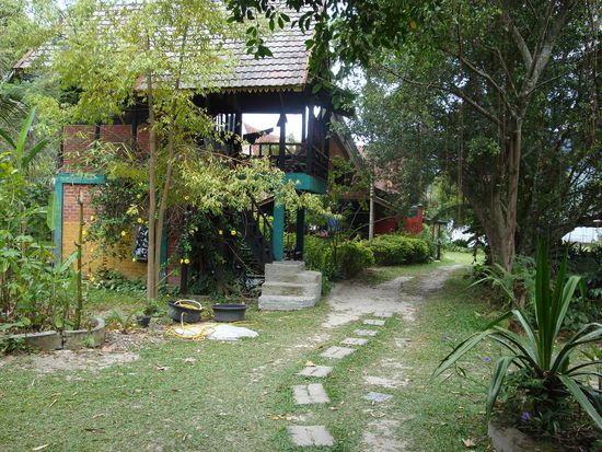 So sah die Gartenanlage des "Libertas-Guesthouses" aus...