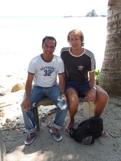 Dies war der nette Lehrer der uns auf der Insel begleitete, wir haben uns lange mit ihm unterhalten.