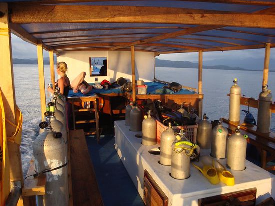 Noch ein letztes Foto vom total gemuetlichen Boot...