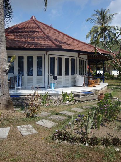 Und so sah unser Zimmer von aussen aus...