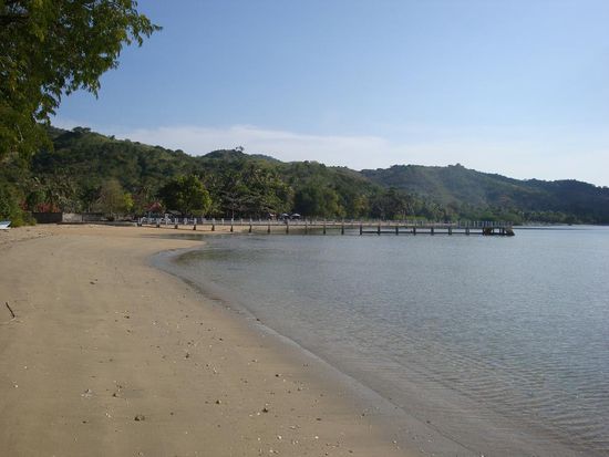 Sicht auf den Strand vor unserem Resort...