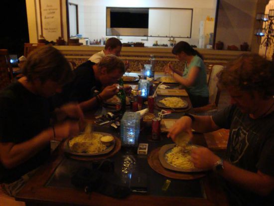 6 mal Spaghetti am letzten Abend... aber dies war hier praktisch Standart 