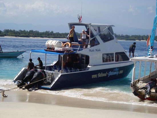 Dies war das Speedboot das uns direkt von "Gili Trawangan" nach Bali brachte...
