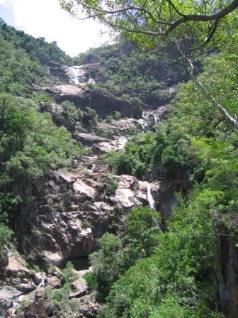 der obere Teil des Falls