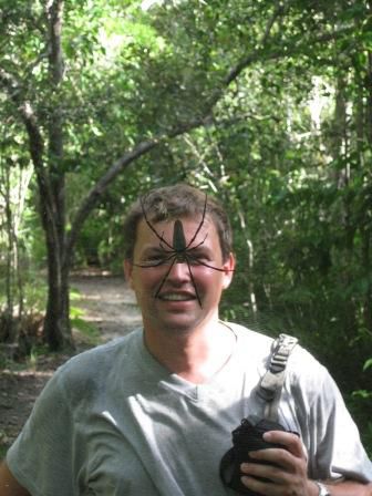 ich bin ca. 1 m hinter der Spinne gestanden