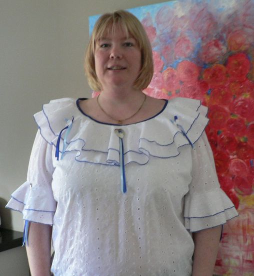 Das ist das neue selbstgenähte Stück...