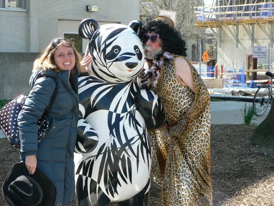 Erica and Old Queen with Panda Bear