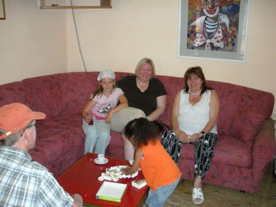 kurz nach der Ankunft...Lisa, Silke, Christiane