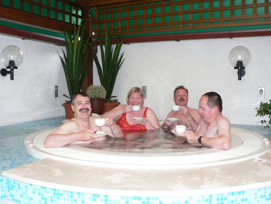 hmmm lecker italienischer Kaffee: Hubert, Silke, Danny, Wolfgang