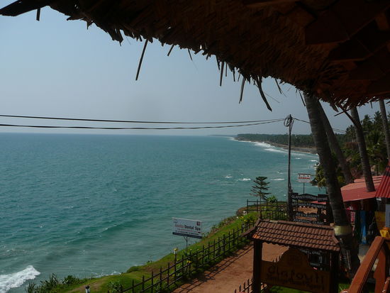 Blick von der Terasse eines Restaurants