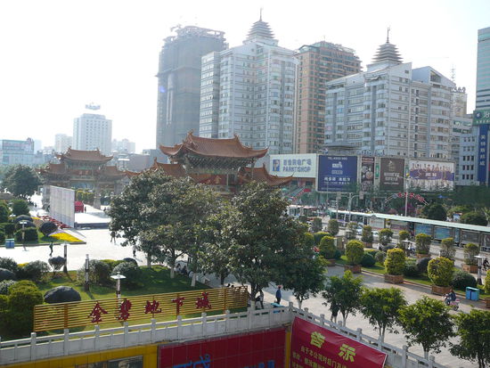 Aussicht vom Balkon des Hostels