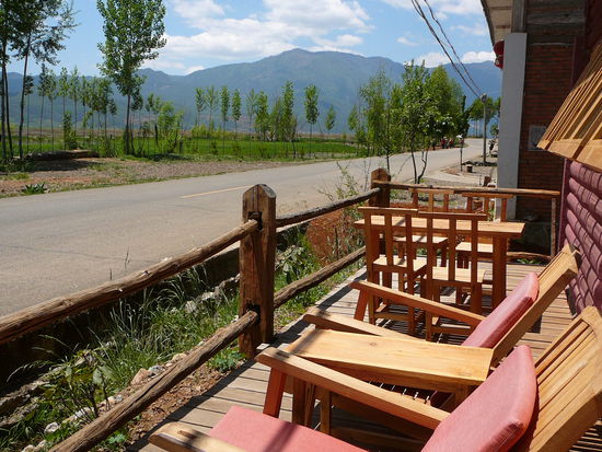 Die Relax-Sonnenterasse des Gaestehauses