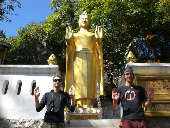 Auf dem Gipfel des Phousi Berges.