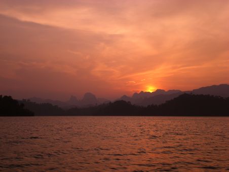 Ruckfahrt im Sonnenuntergang