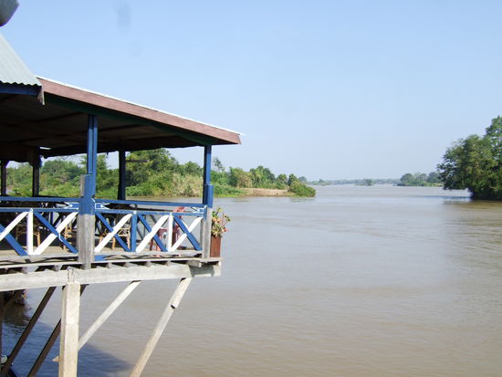 Unsere Aussicht vom Hostel beim Fruehstueck