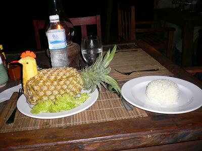 Chickencurry in Ananas