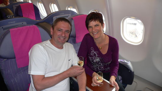 Begrüssungs-Drink der Thai Airways