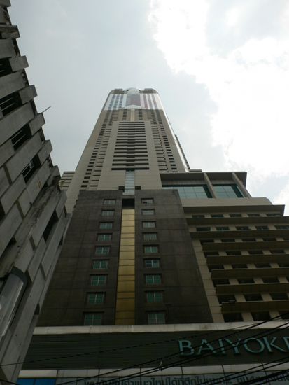 Blick zurück auf unser Hotel