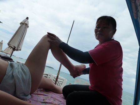 und nochmals eine Massage am Strand