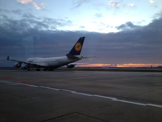 Morgenrot in Frankfurt