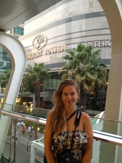 Endlich sind wir in der Nähe unser Skytrain-Station