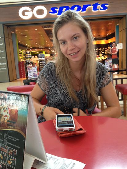 bei einem abschliessenden Eiscreme warten wir auf 
Roland und Suwanna