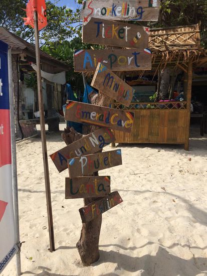 exotischer Wegweiser