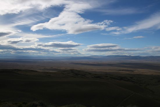 Ein letzter Blick auf die Weite der Pampa