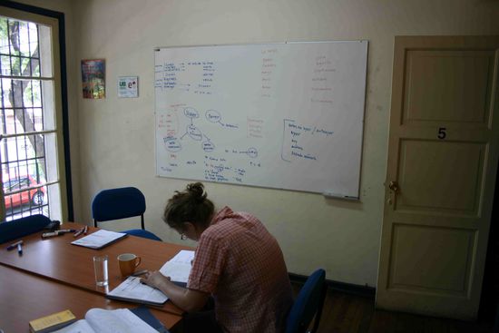 Eike in der Sprachschule