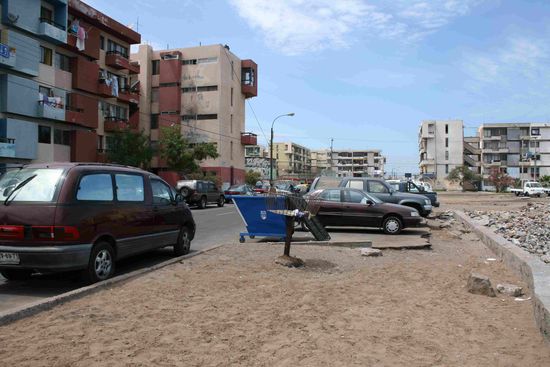 Andere Strasse in Iquique. Das Holz ging hier wohl aus.