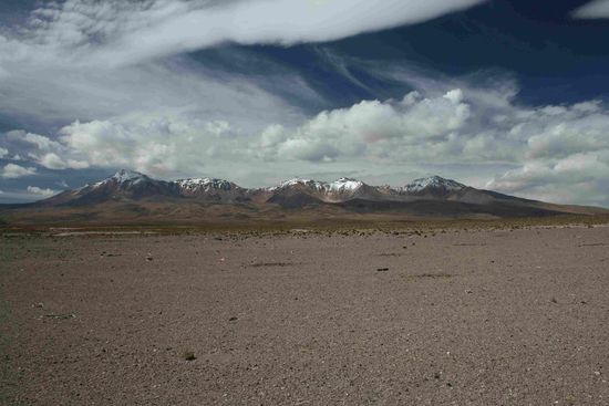 Panorame von Colchane aus, in Richtung Bolivien