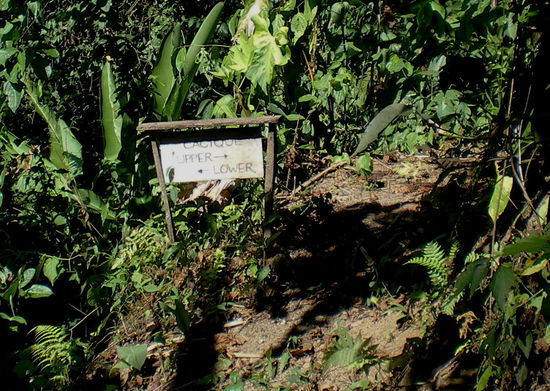 Cacique Wasserfall, oben oder unten lang?