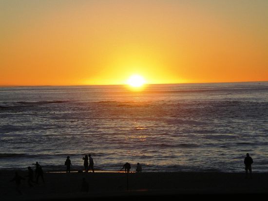 Sonnenuntergang an der Promenade