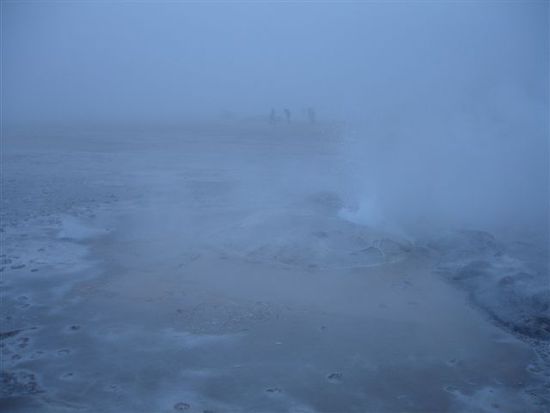 Gemisch aus Wolke und Geysir