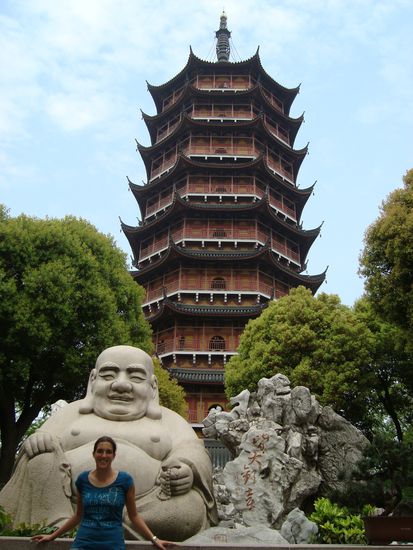 Die riesige neunstoeckige Nordtempel-Pagode