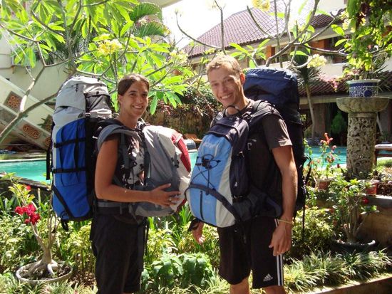 Die beiden Reisevögel unterwegs