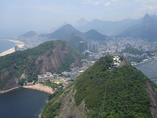 Oben links ist die Copacabana zu sehen