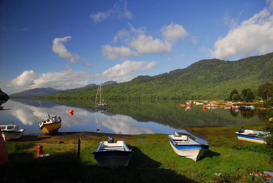 Morgenstimmung bei Puyuguapi am Ende des gleichnamigen Fjords direkt an der Carreterra Austral